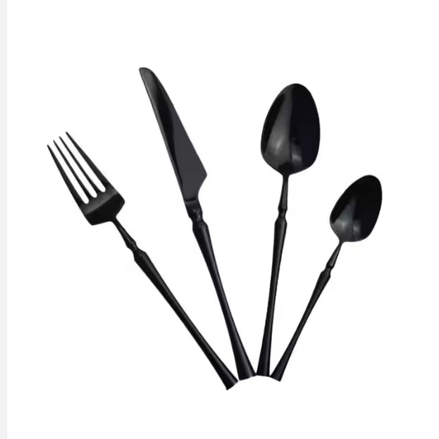 Royal Golden Home Besteck Set Luxe Black