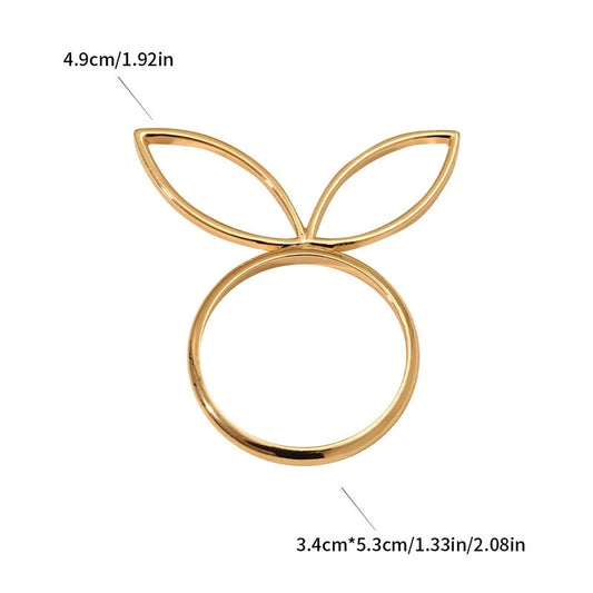 Royal Golden Home Serviettenring Set Bunny
