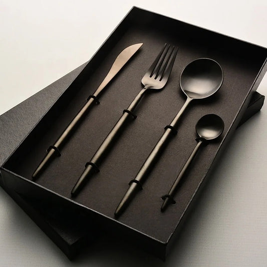 Royal Golden Home Besteck Set Black Matt