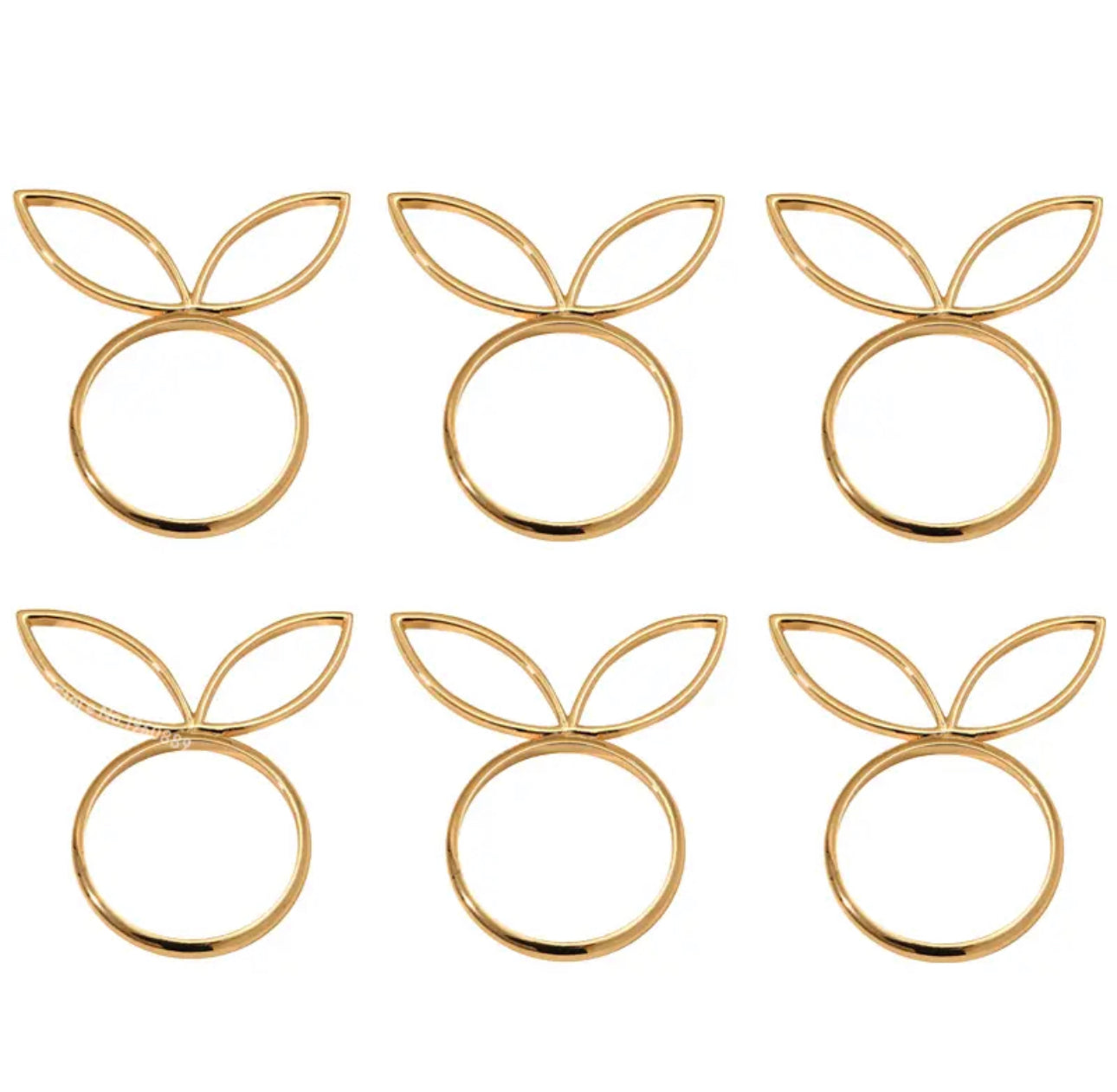 Royal Golden Home Serviettenring Set Bunny