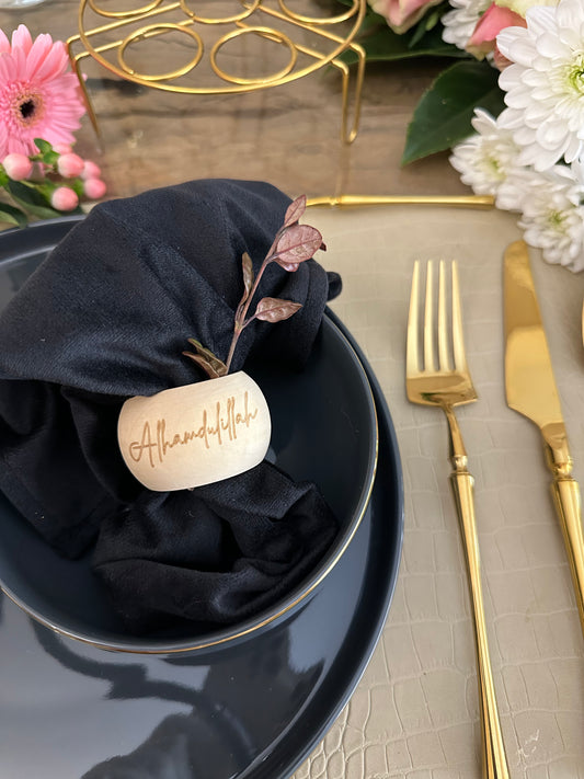 Royal Golden Home Serviettenring Alhamdulillah Wood