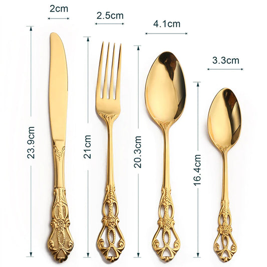 Royal Golden Home Besteck Set Elegance