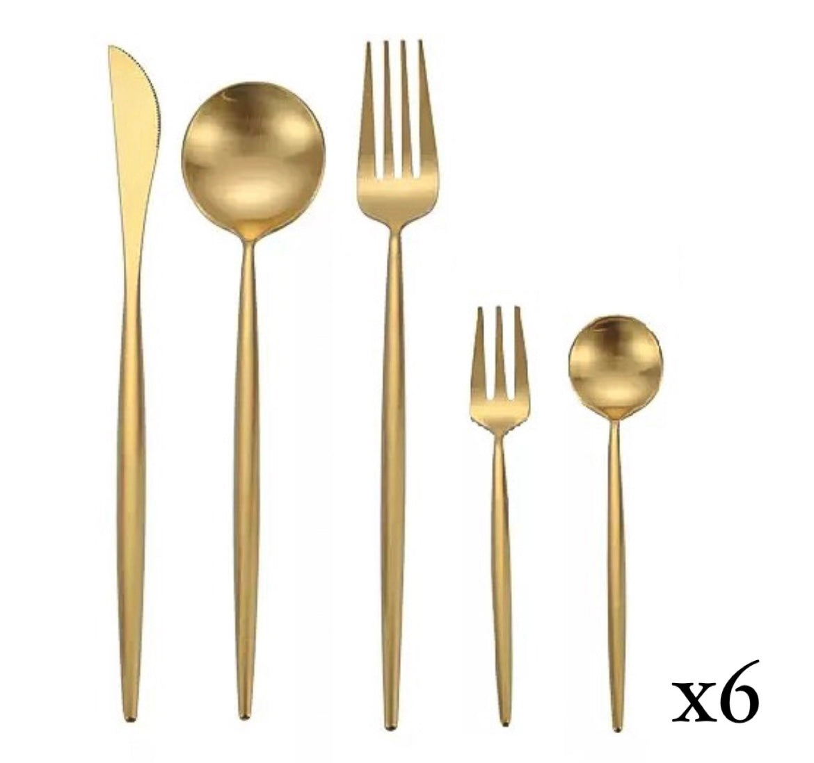 Royal Golden Home Besteck Set Fine Gold Matt