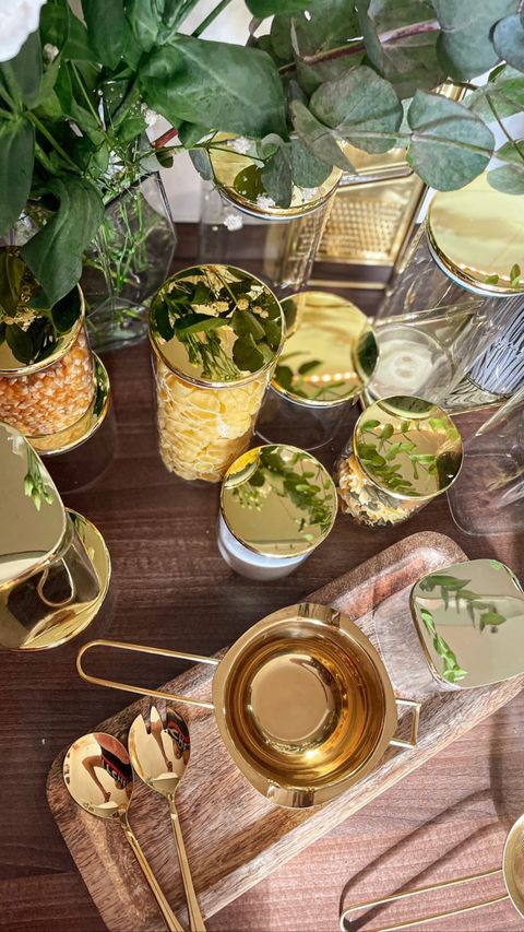 Royal Golden Home Wasserbadtopf mit Löffel