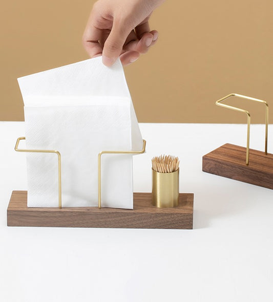 Royal Golden Home Serviettenhalter aus Massivholz