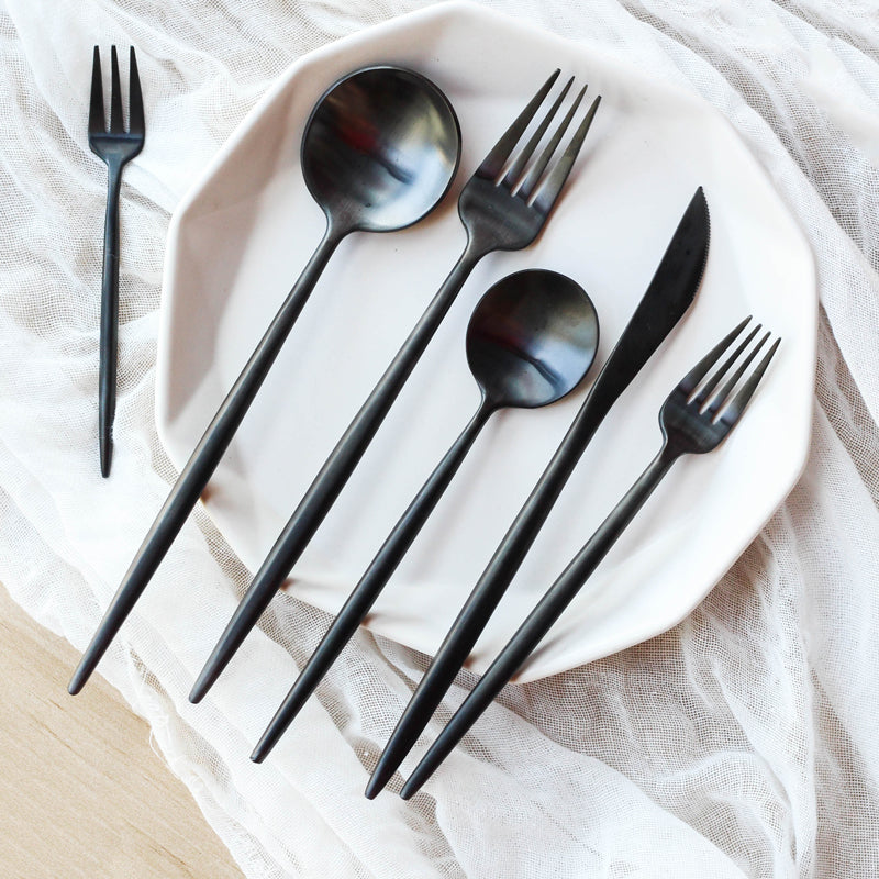 Royal Golden Home Besteck Set Black Matt