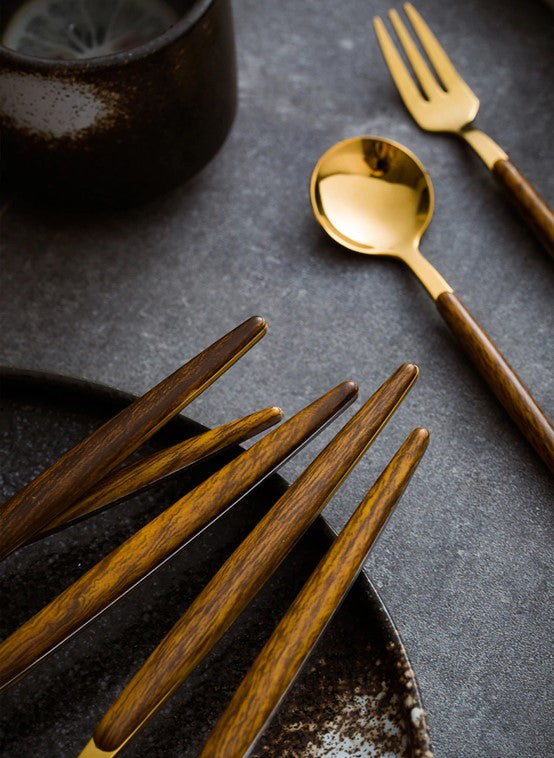 Royal Golden Home Besteck Set Woody