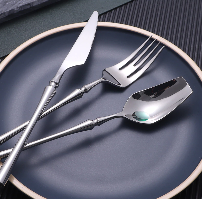 Royal Golden Home Besteck Set Luxy Silver