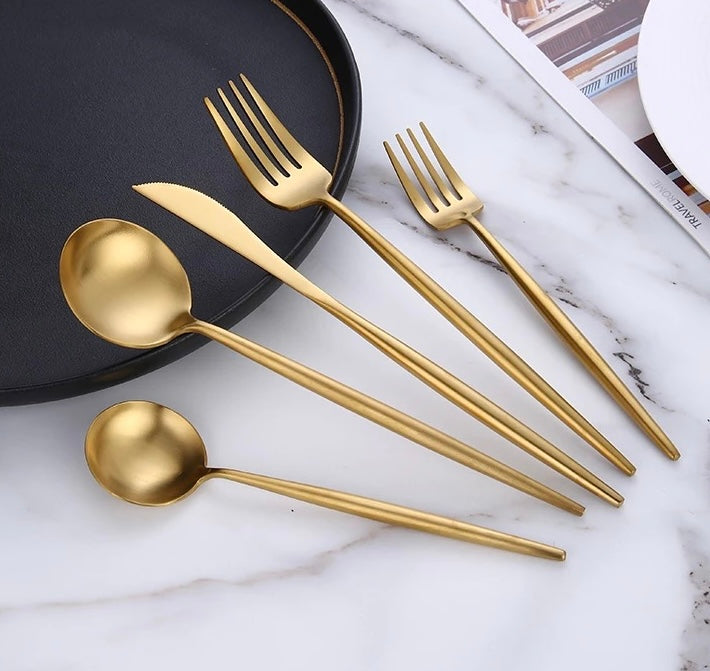 Royal Golden Home Besteck Set Fine Gold Matt