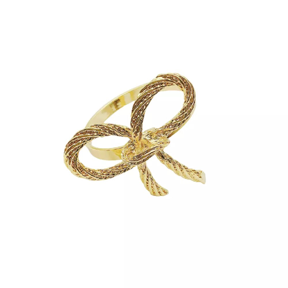 Serviettenring Set goldene Schleife