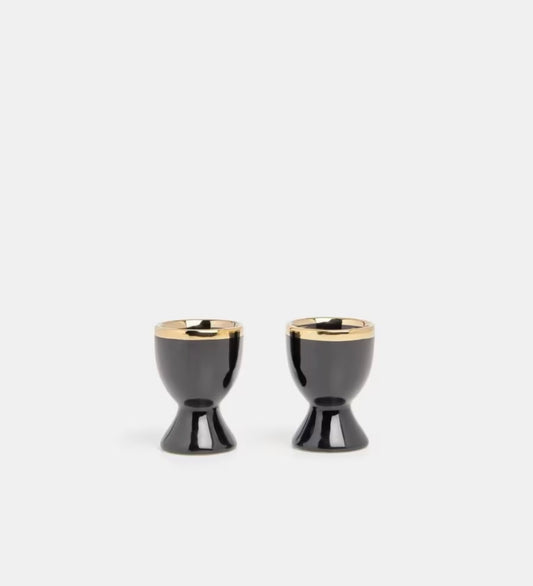 Royal Golden Home Eierbecher Set Black