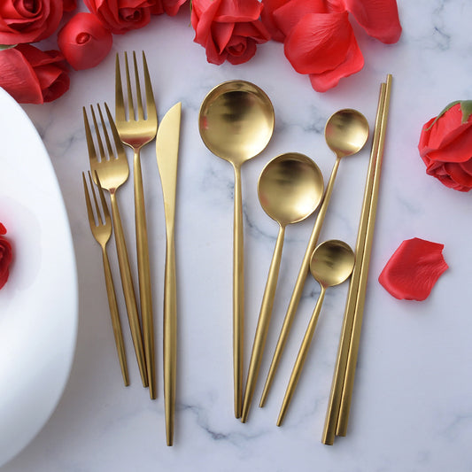 Royal Golden Home Besteck Set Fine Gold Matt