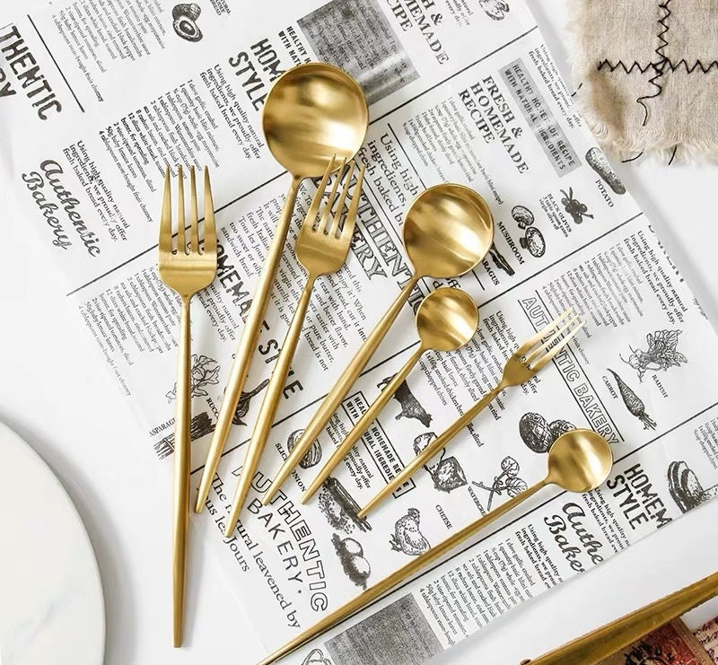 Royal Golden Home Besteck Set Fine Gold Matt
