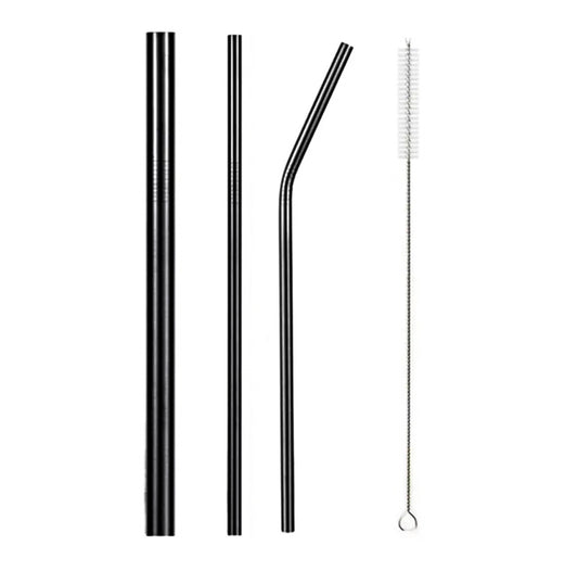 Royal Golden Home Trinkhalm Set Black