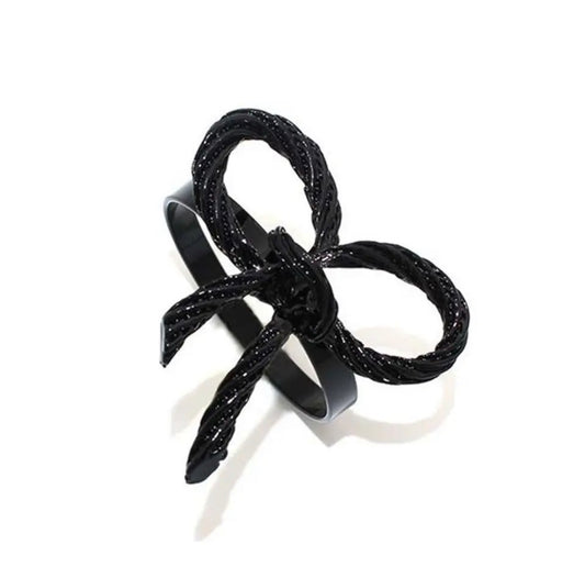 Serviettenring Set schwarze Schleife