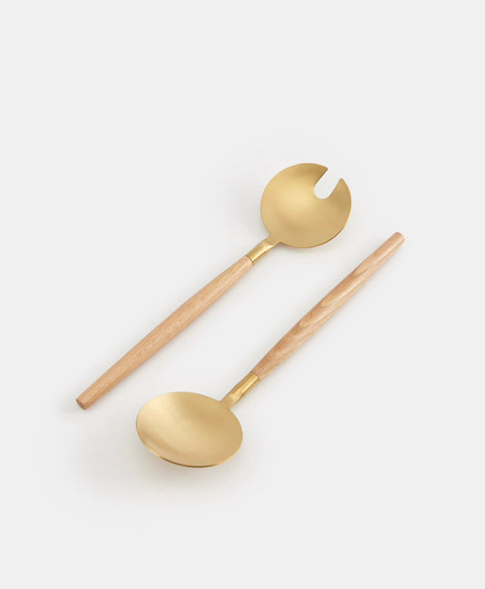 Royal Golden Home Salatbesteck Set Woody