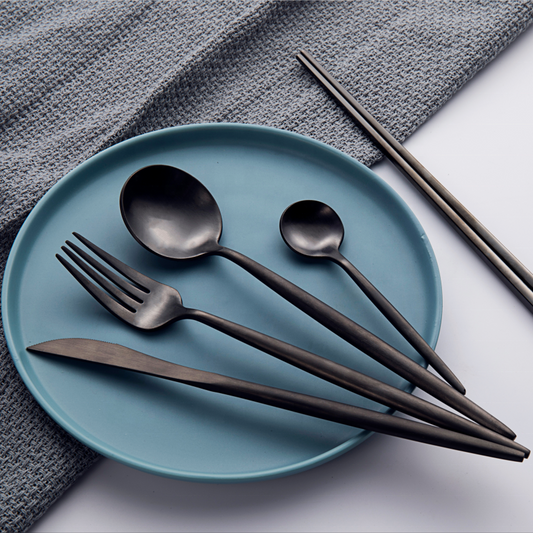 Royal Golden Home Besteck Set Black Matt