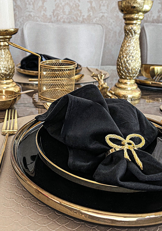 Serviettenring Set goldene Schleife