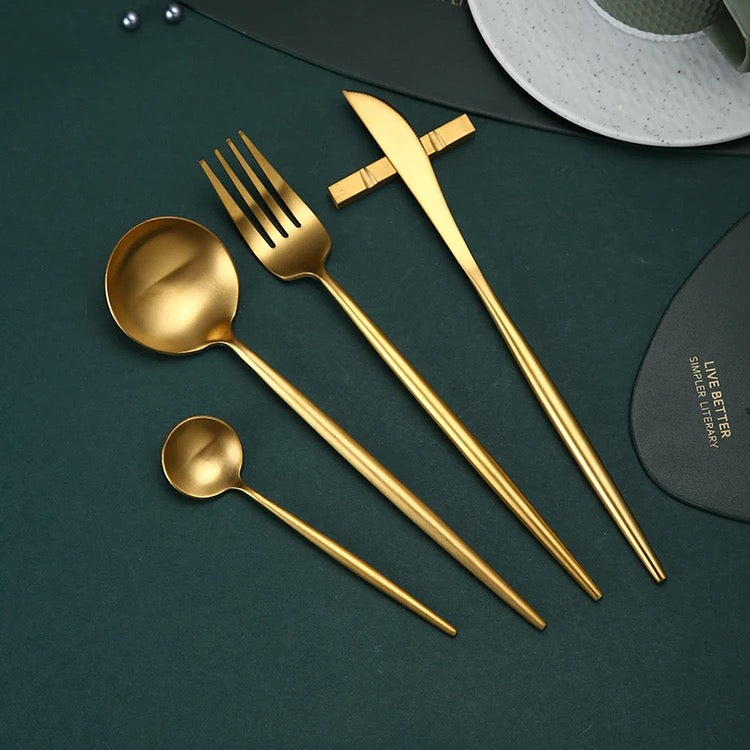 Royal Golden Home Besteck Set Fine Gold Matt