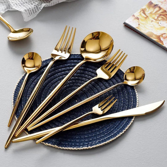 Royal Golden Home Longdrink Löffel Set Fine Gold
