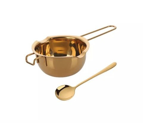 Royal Golden Home Wasserbadtopf mit Löffel