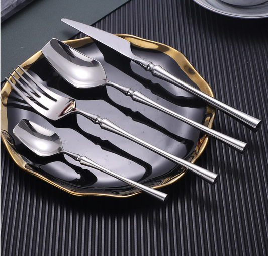 Royal Golden Home Besteck Set Luxy Silver