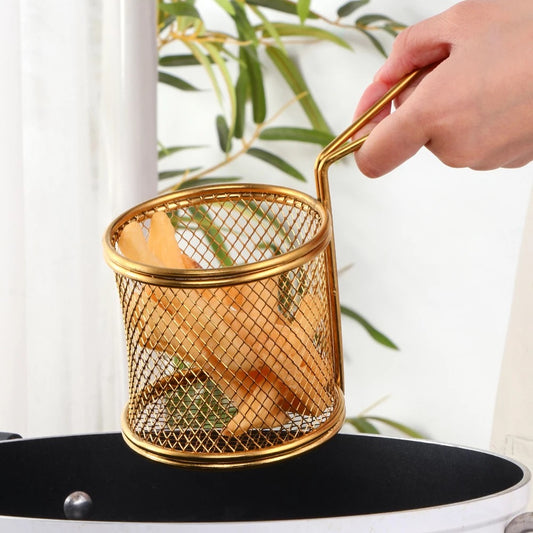 Royal Golden Home Edelstahl Korb Tina